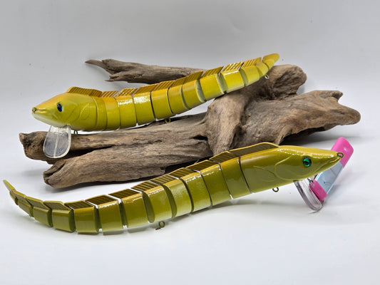 image of a segmented 9" eel swimbait