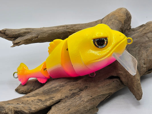 Image of a brightly colored pink lemonade wake bait